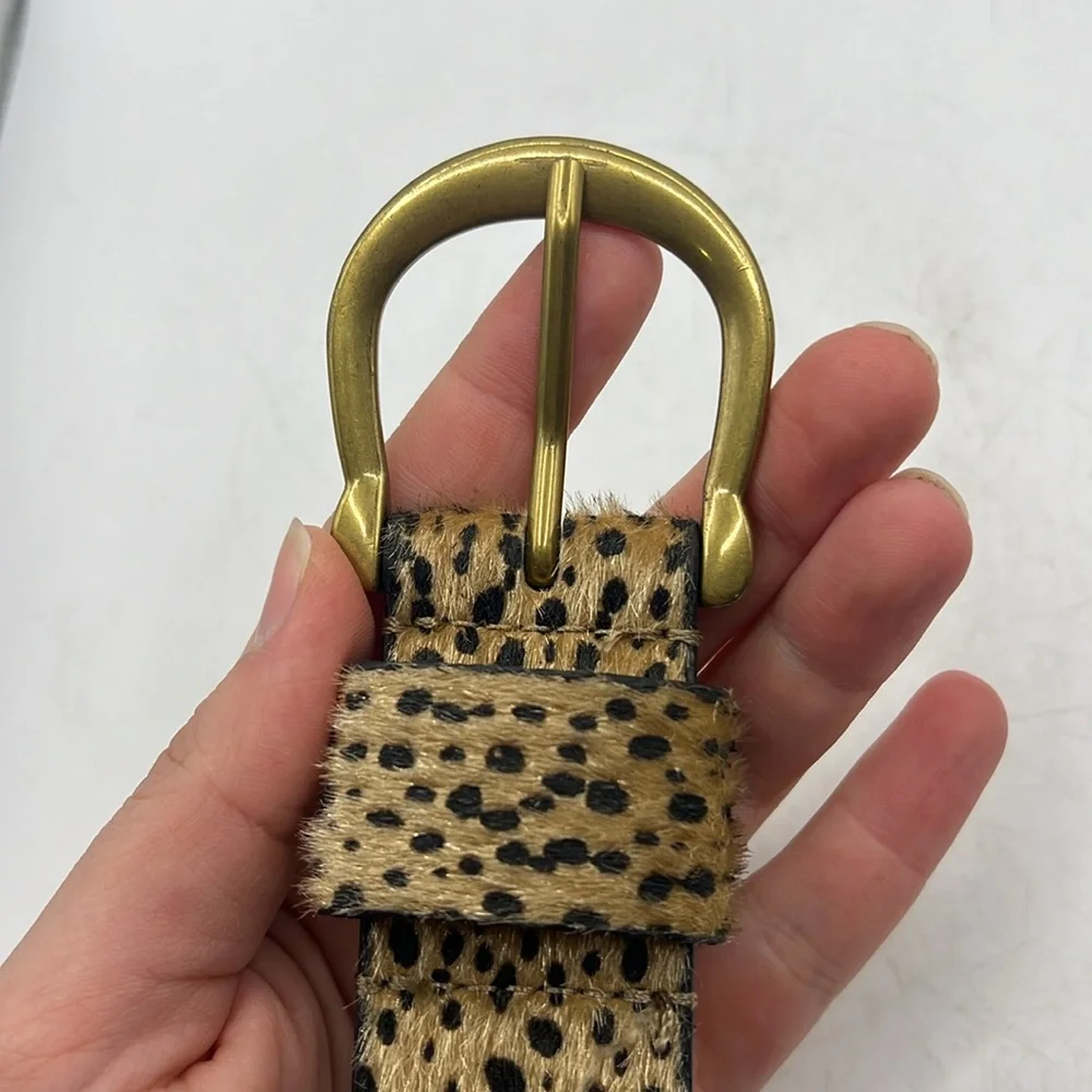 Universal Thread Womens Spotted Leopards Belt Tan Black Size L - Picture 7 of 10